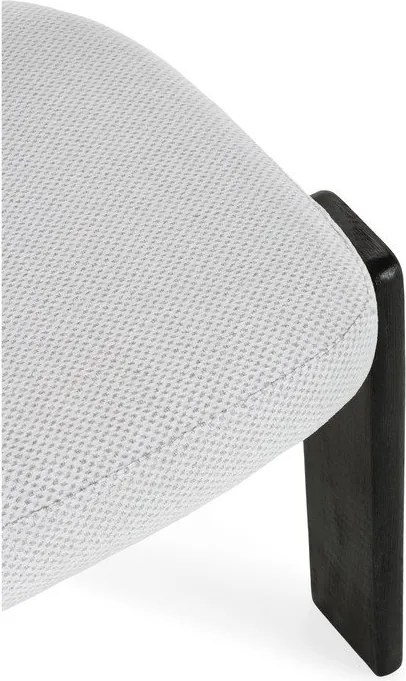 Черни/светлосиви тапицирани трапезни столове в комплект 2 бр. Nadia – MOME