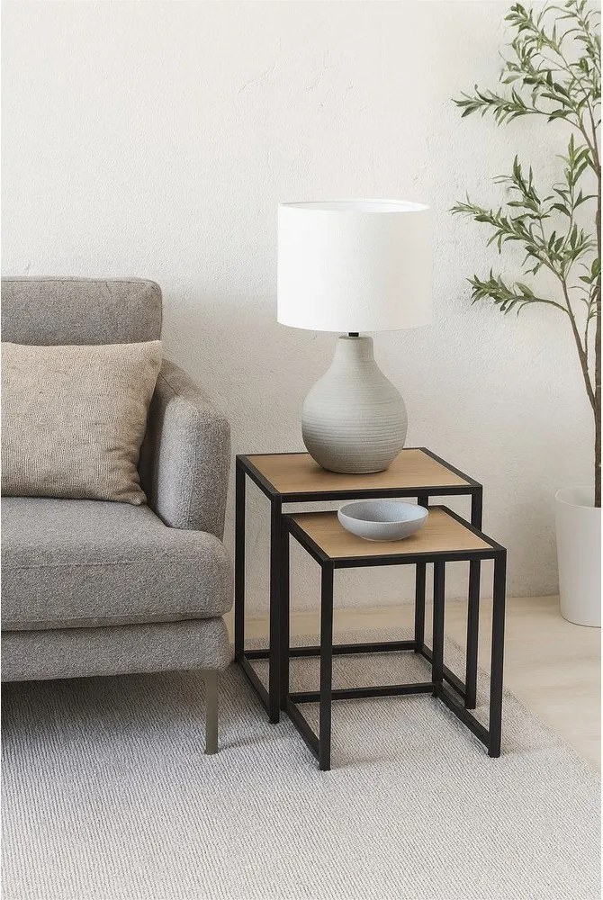 Странични масички в комплект 2 бр. от декор от дъб 38x38 cm Noah – Bonami Essentials