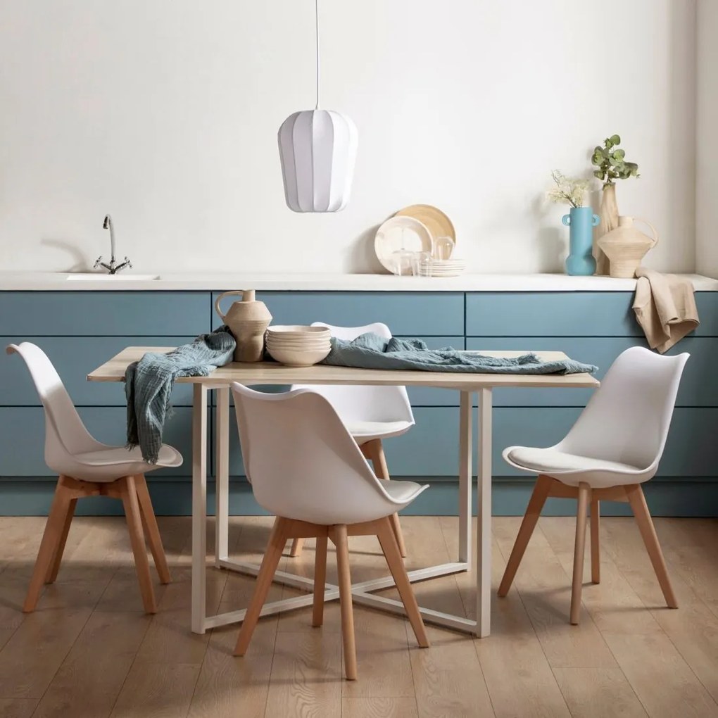 Кухненски стол Fiona-Бял