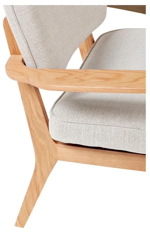 Сив фотьойл със структура от дъбова дървесина Haze - Hübsch