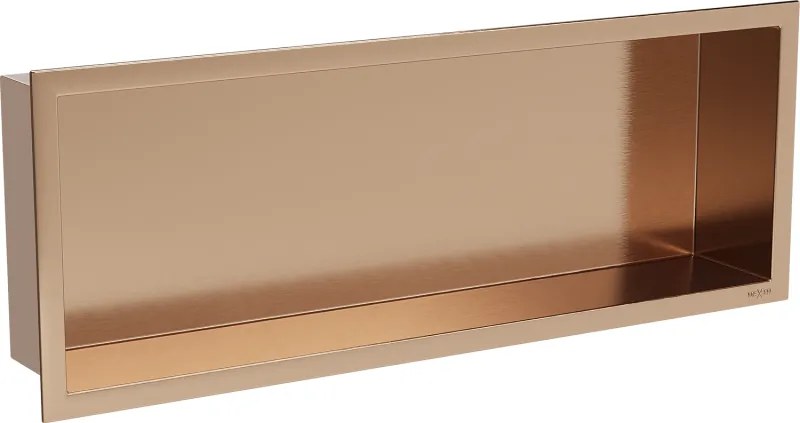 Mexen X-Wall-R нишева полица с фланец 60 x 20 см, четкана мед - 19C0602010