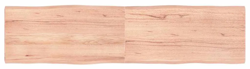 363968 vidaXL Плот за маса светлокафяв 160x40x(2-4) см обработен масивен дъб