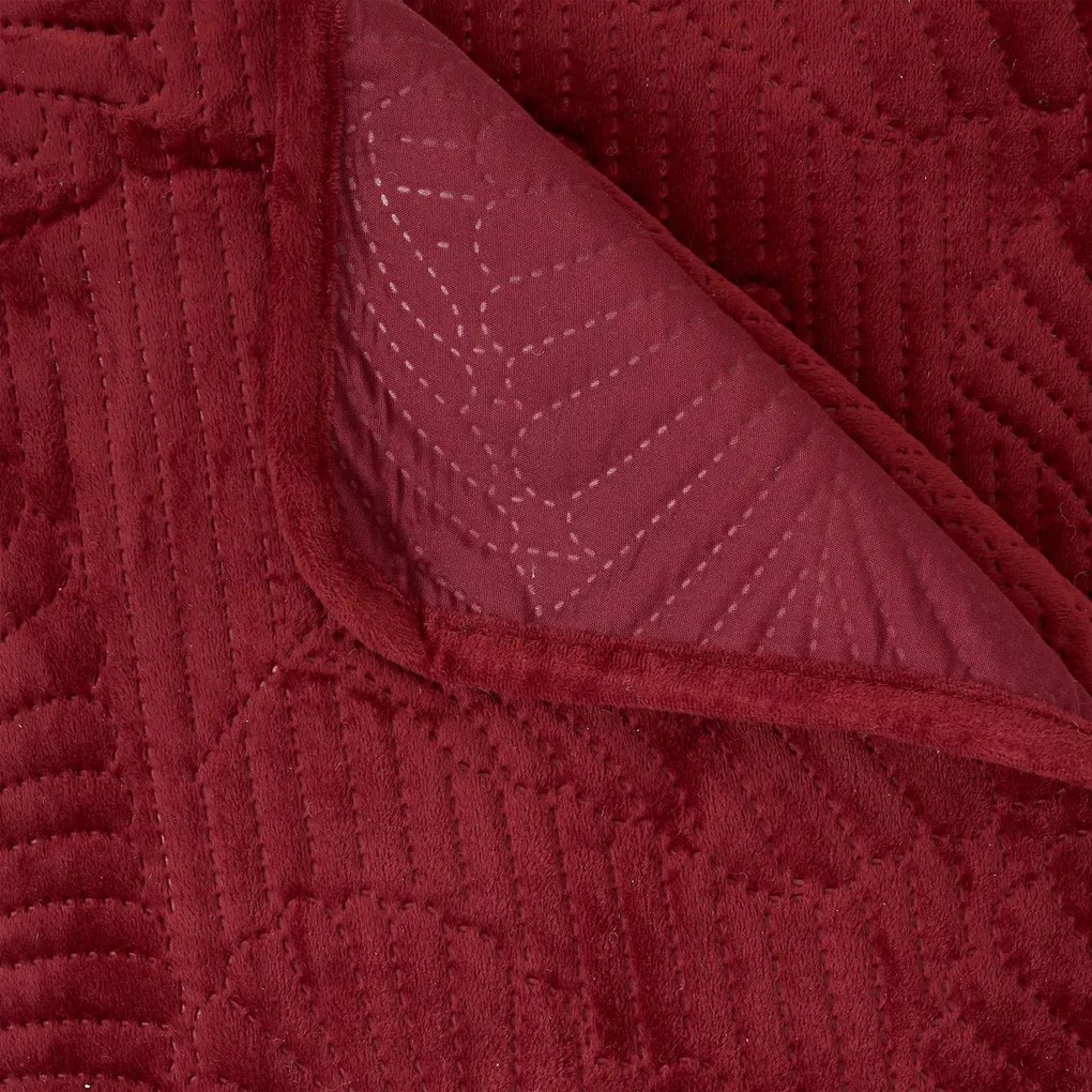 Шалте atmosphera Delia, Велур, 240x260 cm - Червен