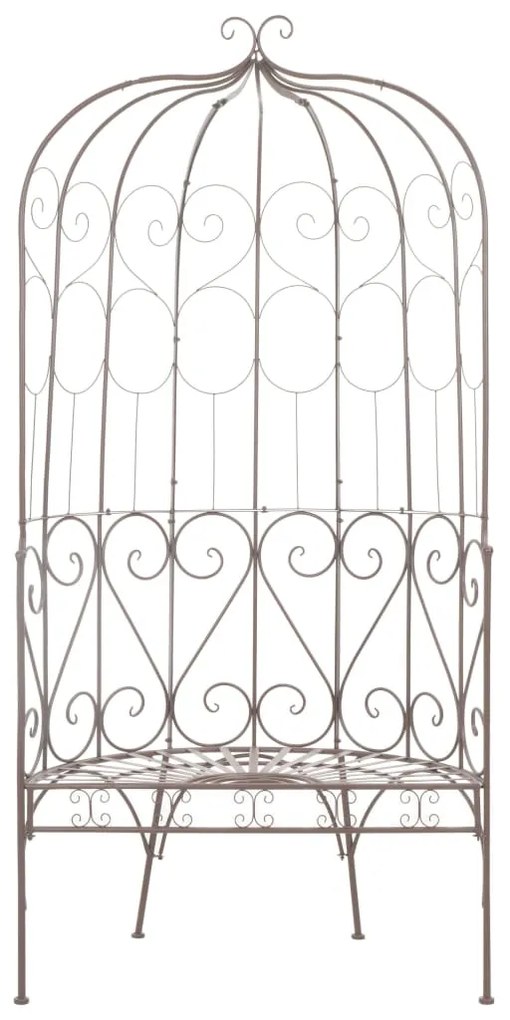 Градинска пейка, 95 см, желязо, антично кафяво