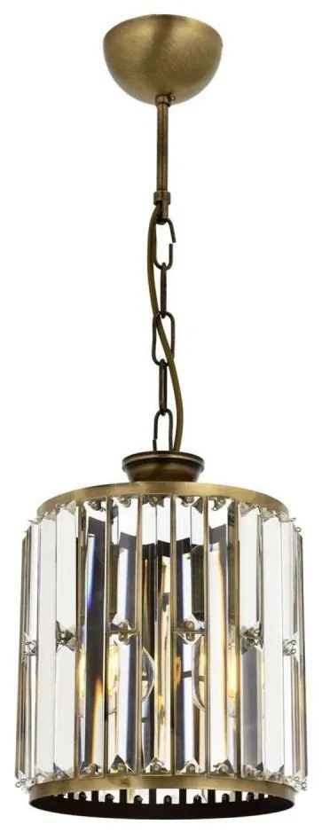 Полилей с верига CRYSTALLINE 1xE27/6W/230V бронзов