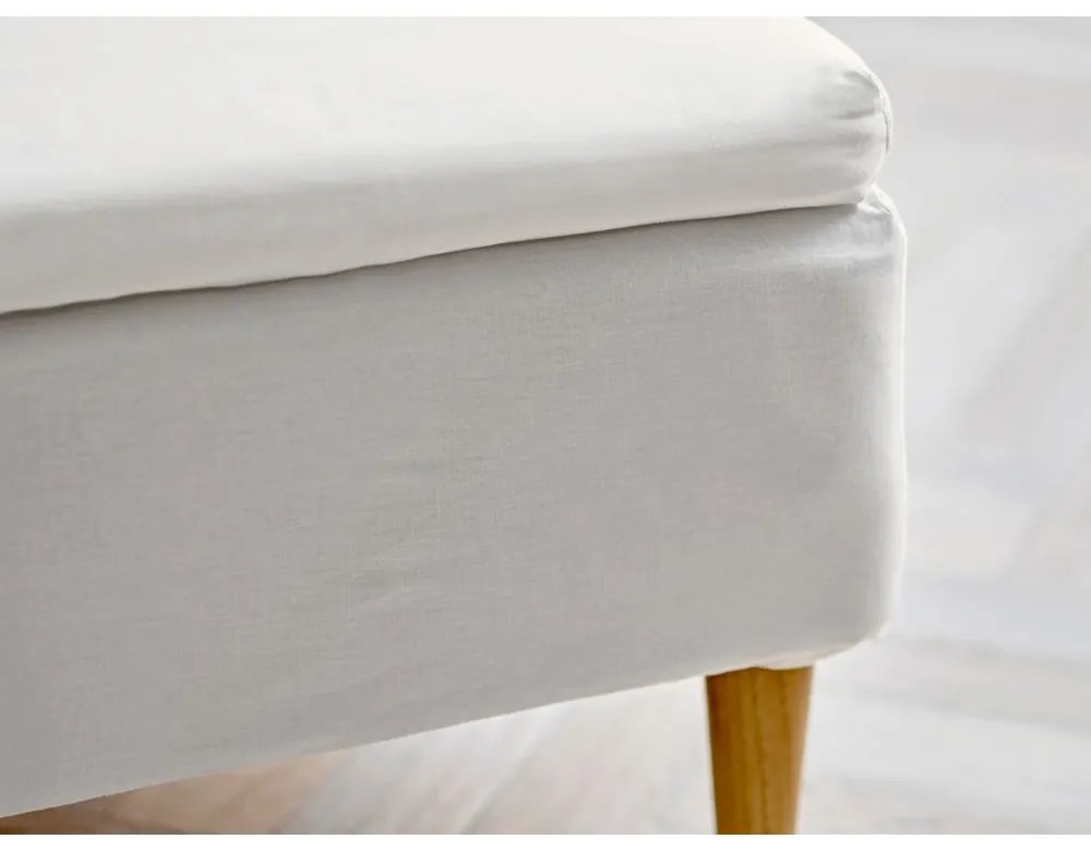 Бял еластичен памучен чаршаф 140x200 cm Calm – Södahl