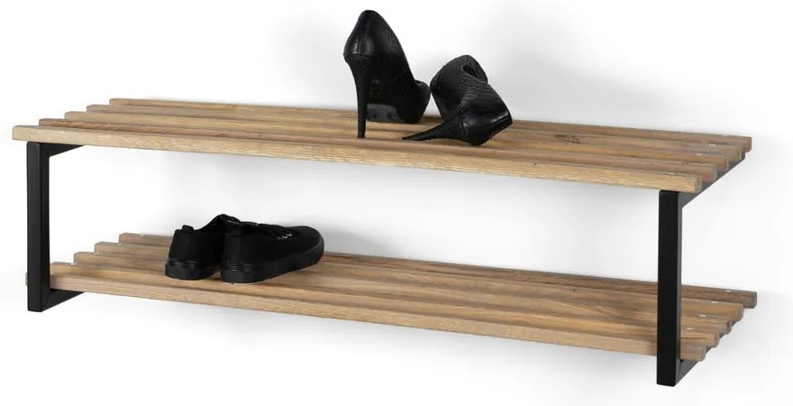 Метална етажерка за обувки в черно-натурален цвят Marco - Spinder Design