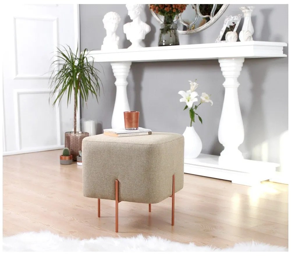 Бежова табуретка Copper – Artie