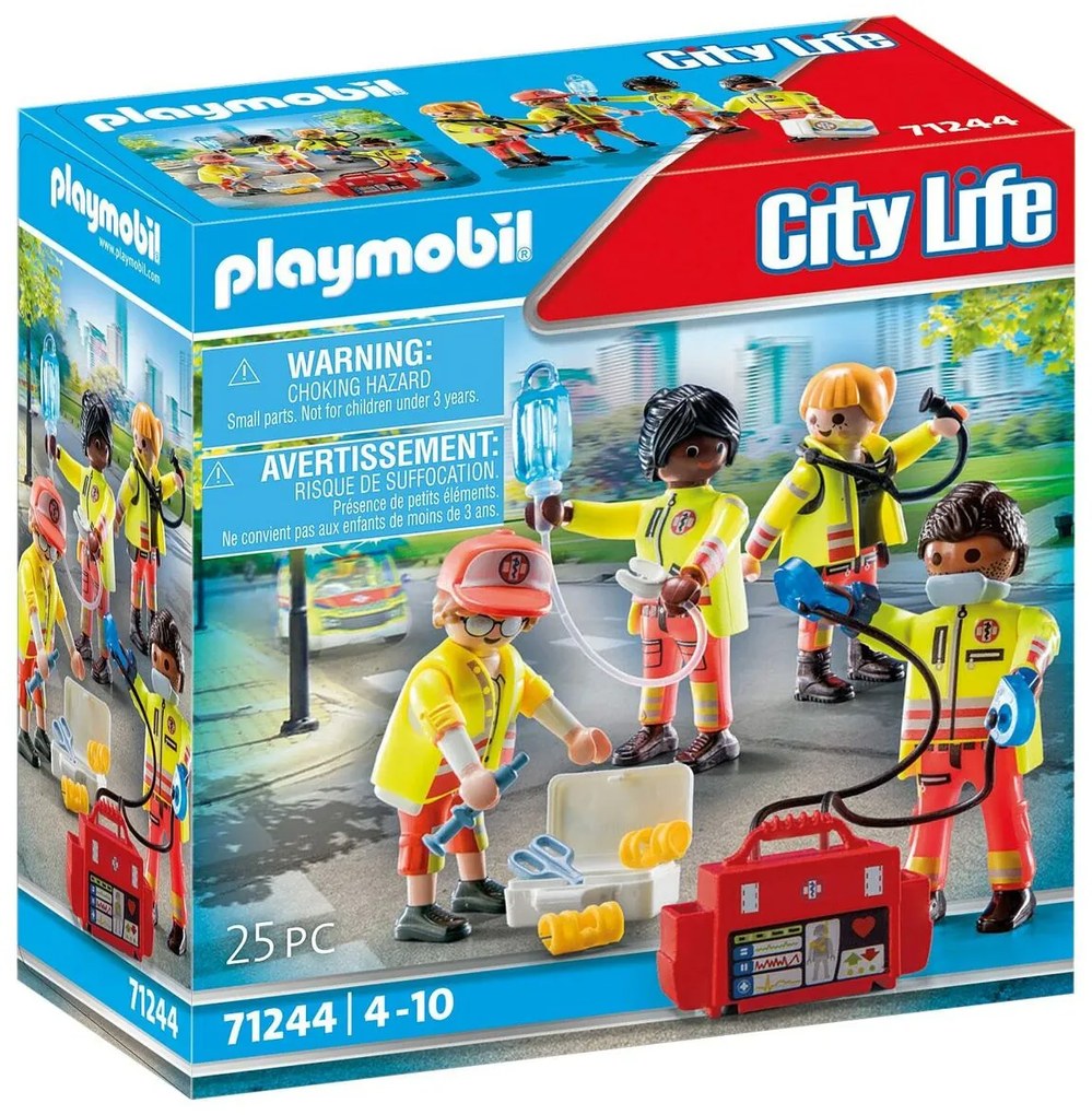 Playset Playmobil 71244 City Life Rescue Team 25 Части