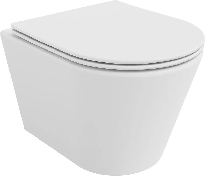 Mexen Rico чиния WC Rimless със седалка с плавно спускане slim, дуропласт, бял мат
