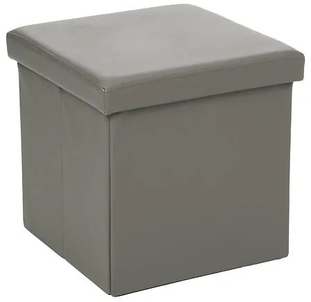 Пуф със съхранение atmosphera Pouffe, MDF, Сгъваем - Сив