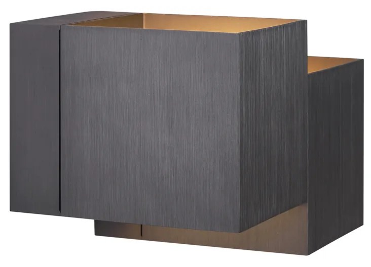 Модерна стенна лампа тъмно сива 2-светлинна - Transfer Double