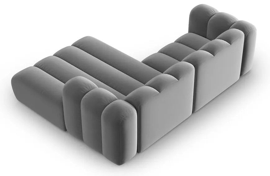 Светлосив ъглов диван (десен ъгъл) Lupine – Micadoni Home