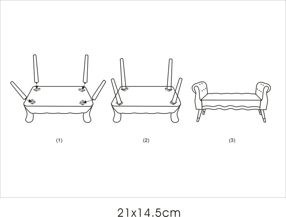 Кремава кадифена пейка Paris – Mauro Ferretti