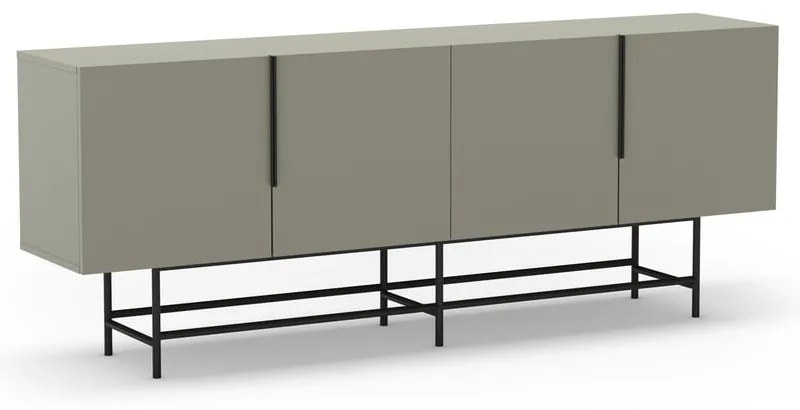 Зелено-сив нисък скрин 200x77,5 cm Eldia – Marckeric