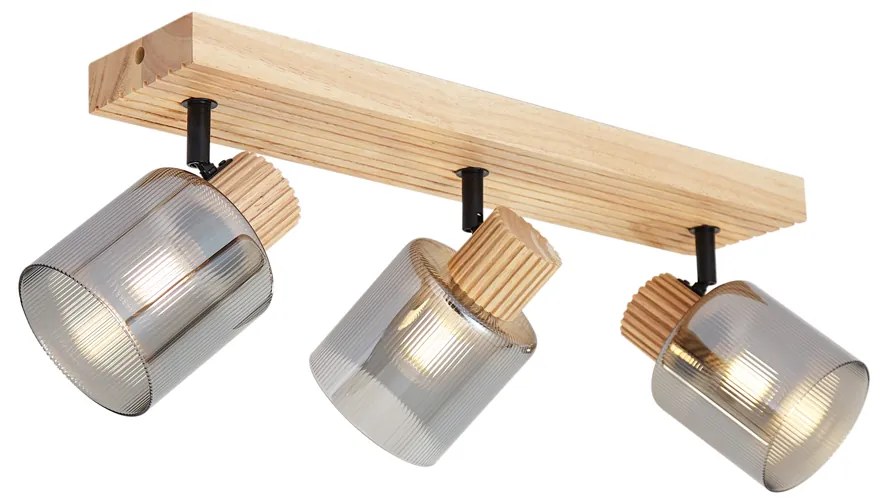 Интелигентен прожектор дърво с димно стъкло 3 светлини въртящ се и накланящ се вкл. WiFi G45 - Gracy