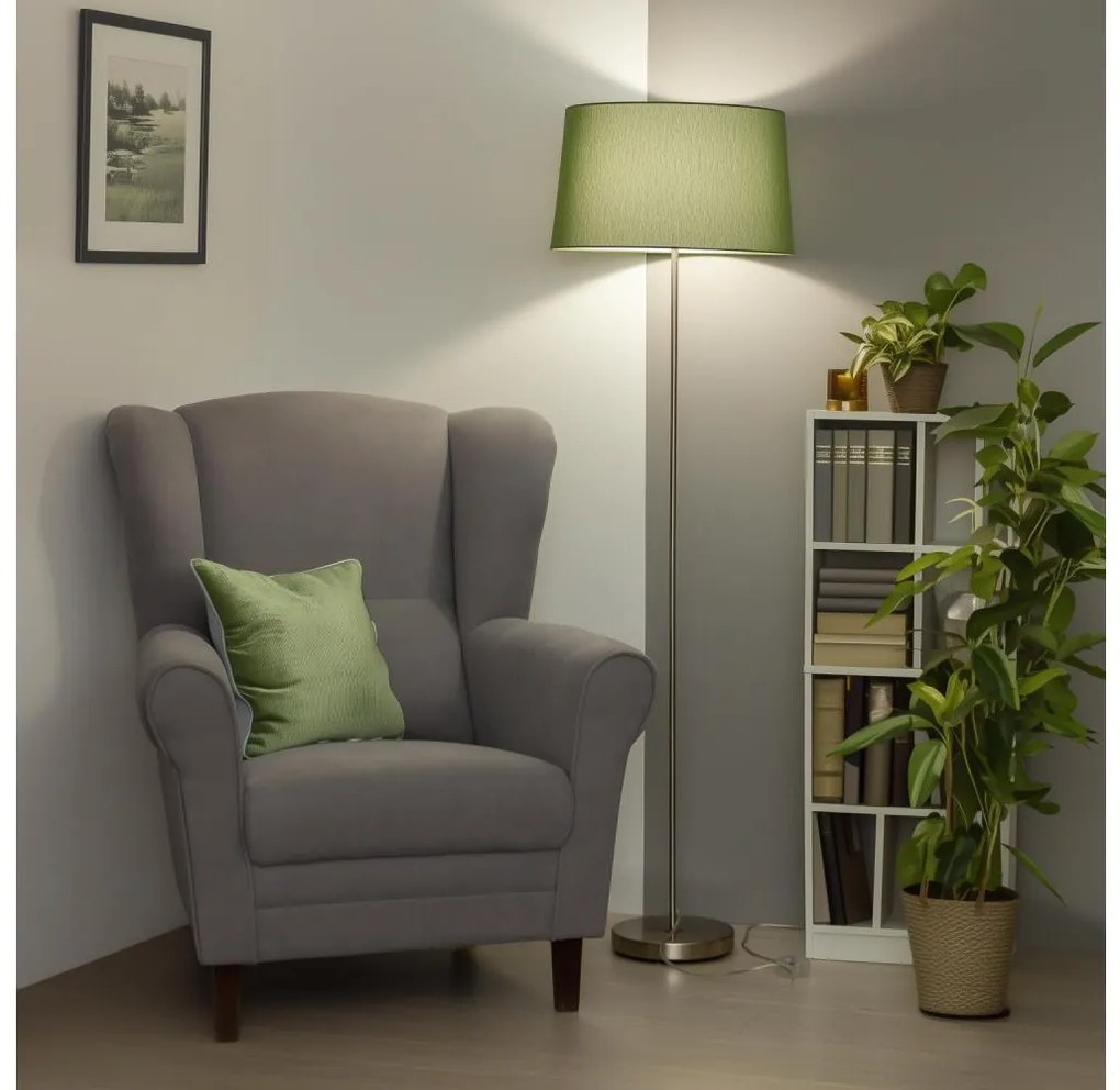 Brilagi - LED подова лампа CERIA 1xE27/40W/230V Ø 45 см зелен/матов хром