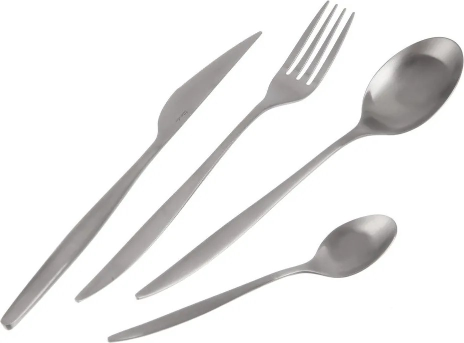 Прибори за хранене от неръждаема стомана в сребрист цвят 24 бр. – Orion