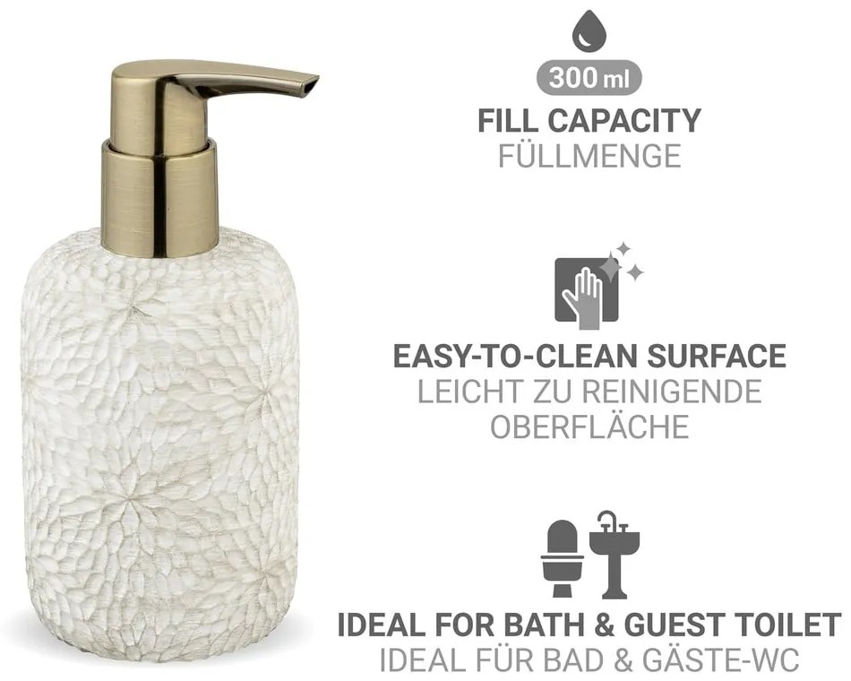 Бял диспенсер за сапун от полиресин 300 ml Montalfano – Wenko