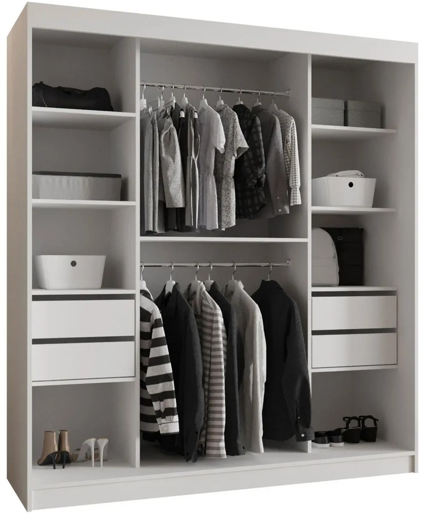 Гардероб Selfie 180 плъзгащ-Кашмир-Дължина: 180 см