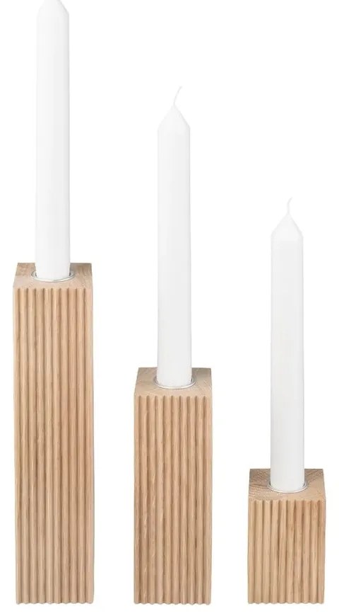 Дървени свещници в комплект от 3 бр. Dreva – Blomus