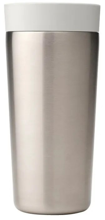 Термо чаша Brabantia Make&Take 1008490, 360 мл, Устойчива на разливане, Инокс/светлосив