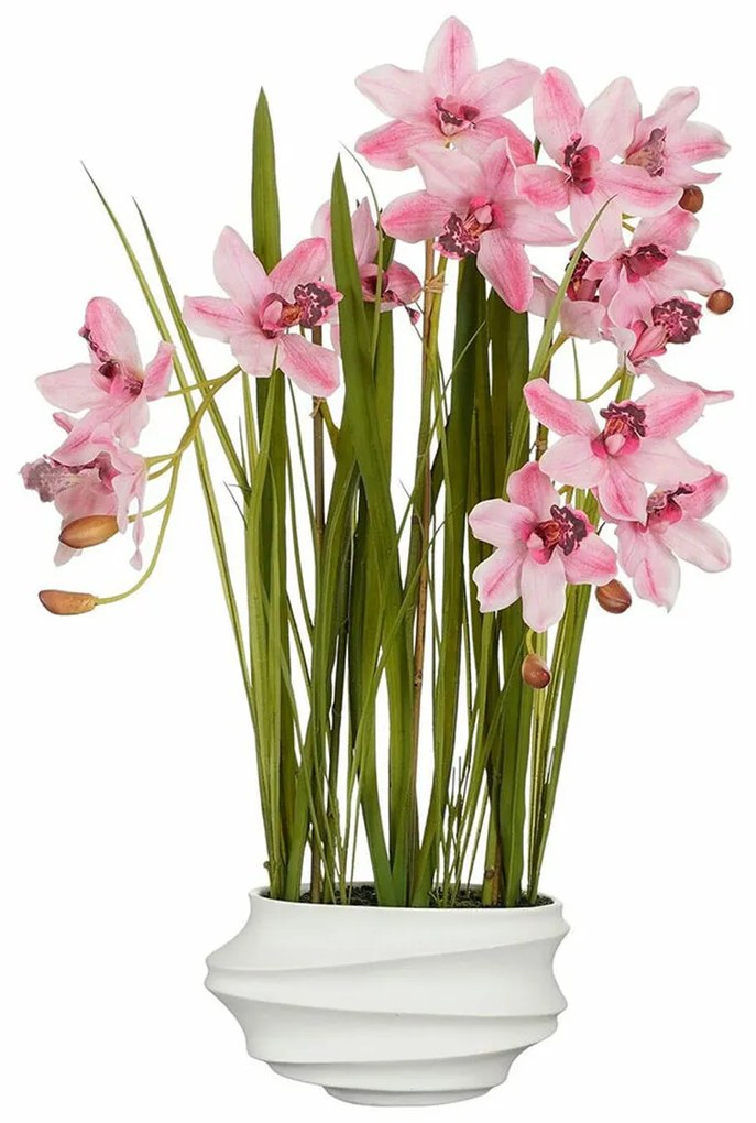 Декоративно Растение Mica Decorations Cymbidium полиестер Орхидея 81 x 49 x 40 cm Изкуствен