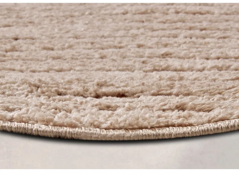 Кафяво-сив кръгъл килим ø 160 cm Panglao New York Taupe – Elle Decoration