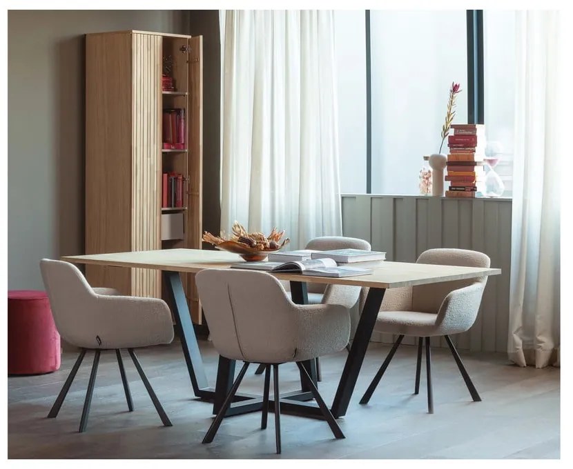 Гардероб от декор от дъб в естествен цвят 60x210x42 cm Gravure – WOOOD