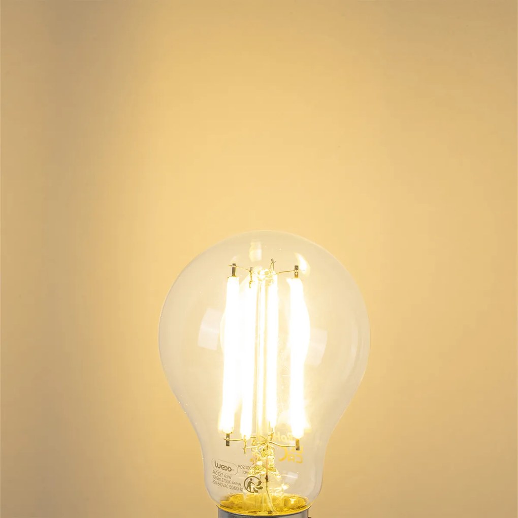Комплект от 5 LED крушки E27 A60 прозрачни 4.9W 1055 lm 2700K