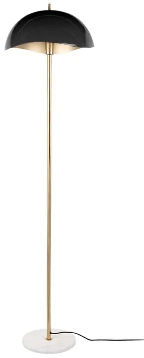 Черна и в златисто подова лампа с метален абажур (височина 154 cm) Waved – Leitmotiv