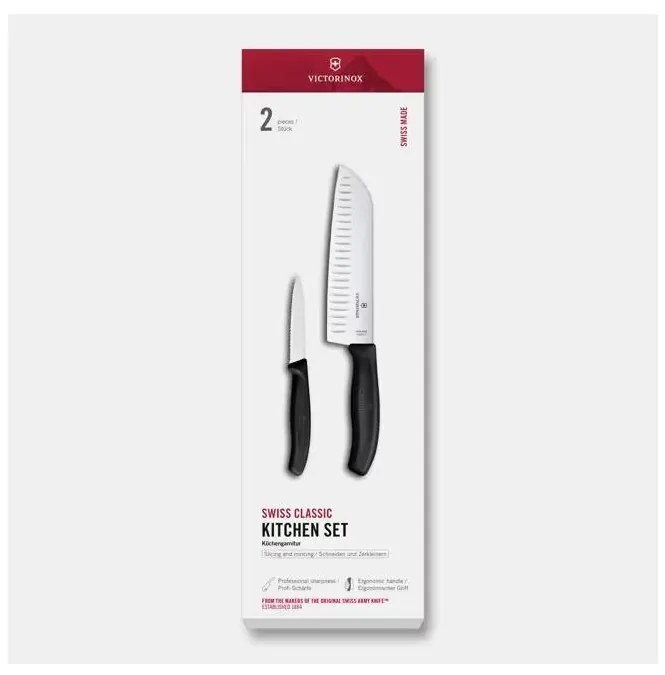 Victorinox - Комплект кухненски ножове SWISS CLASSIC, 2 бр., черен