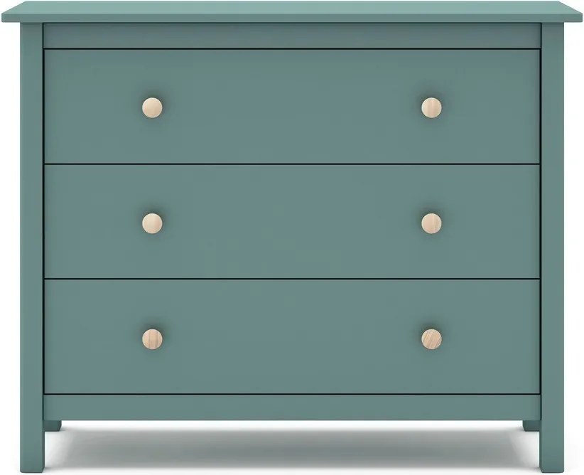 Нисък детски скрин от борова дървесина в цвят бензин 100x80 cm Max - Marckeric