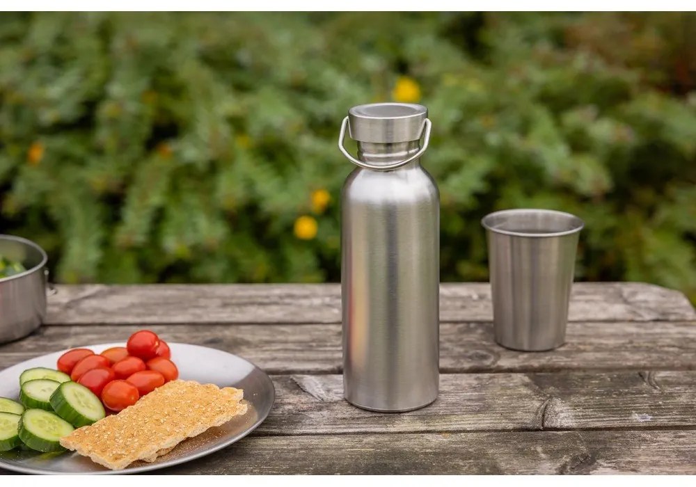 Бутилка от неръждаема стомана в сребрист цвят 650 ml – Esschert Design