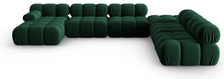 Зелен кадифен диван 379 cm Bellis - Micadoni Home