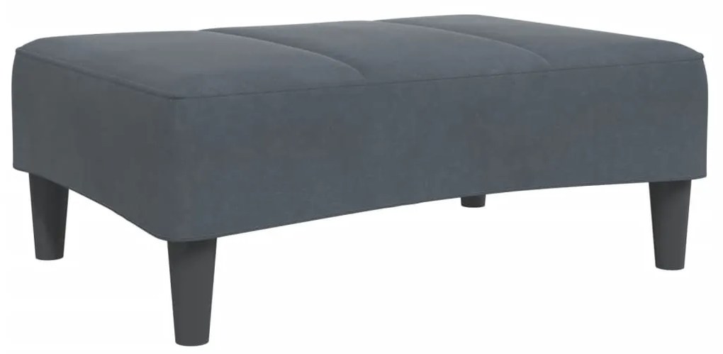 4007376 vidaXL Табуретка, тъмносива, 77x55x31 см, кадифе