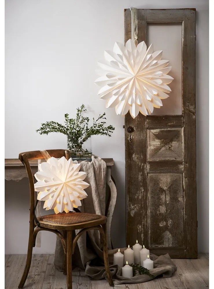 Бяла коледна светлинна украса ø 40 cm Clipp - Star Trading