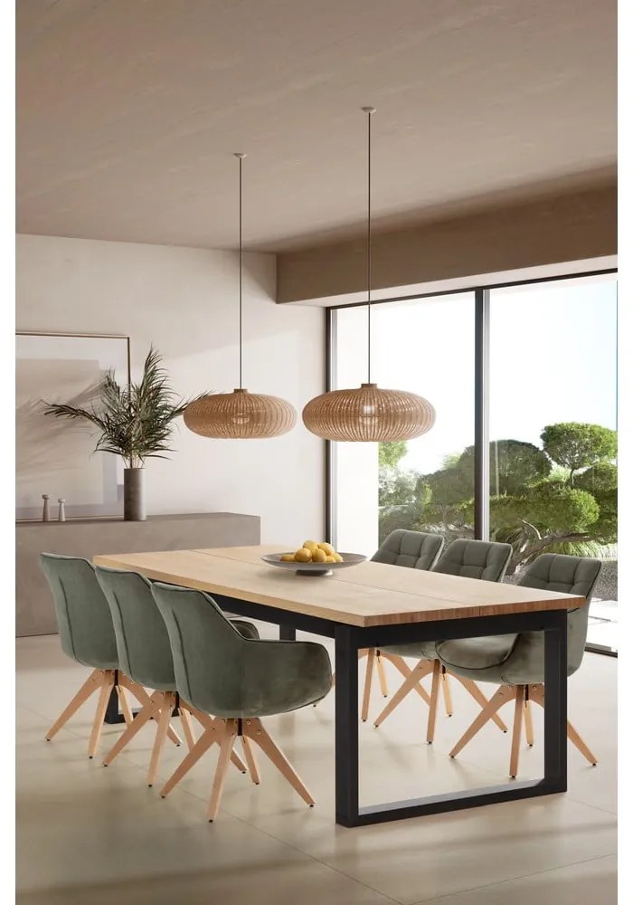 Трапезна маса с дъбов плот 100x220 cm Rina – Marckeric