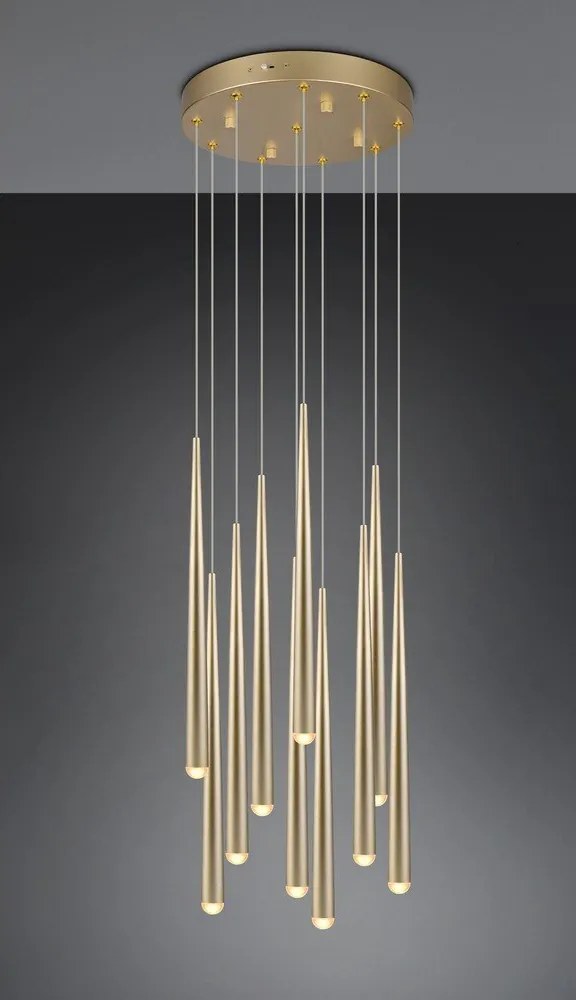 LED висящо осветително тяло в златист цвят ø 30 cm Cala – Trio Select