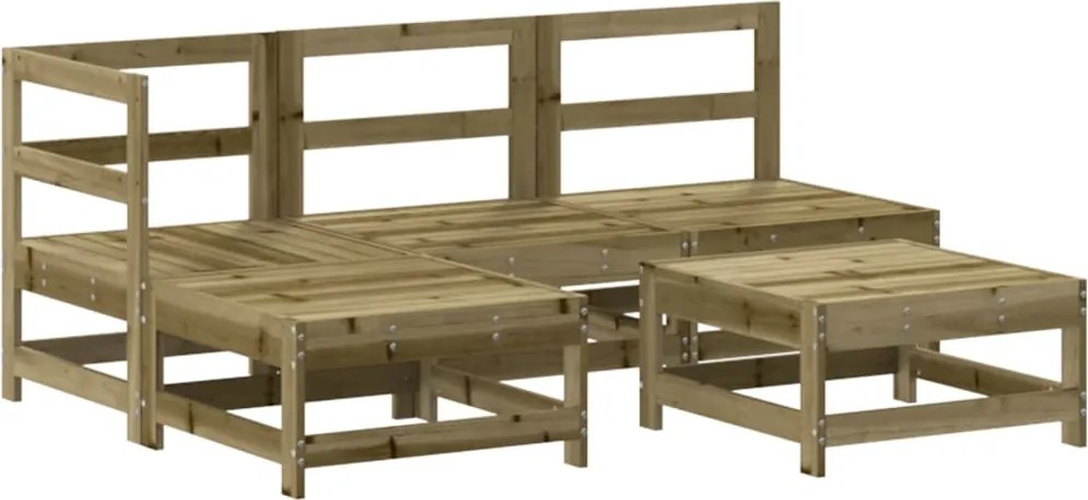 3186528 vidaXL Градински лаундж комплект, 5 части, импрегниран бор