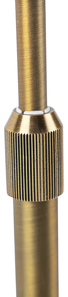 Лампа за маса Бронз с кадифена абажура с дизайн на листа и златно интериорно - Parte