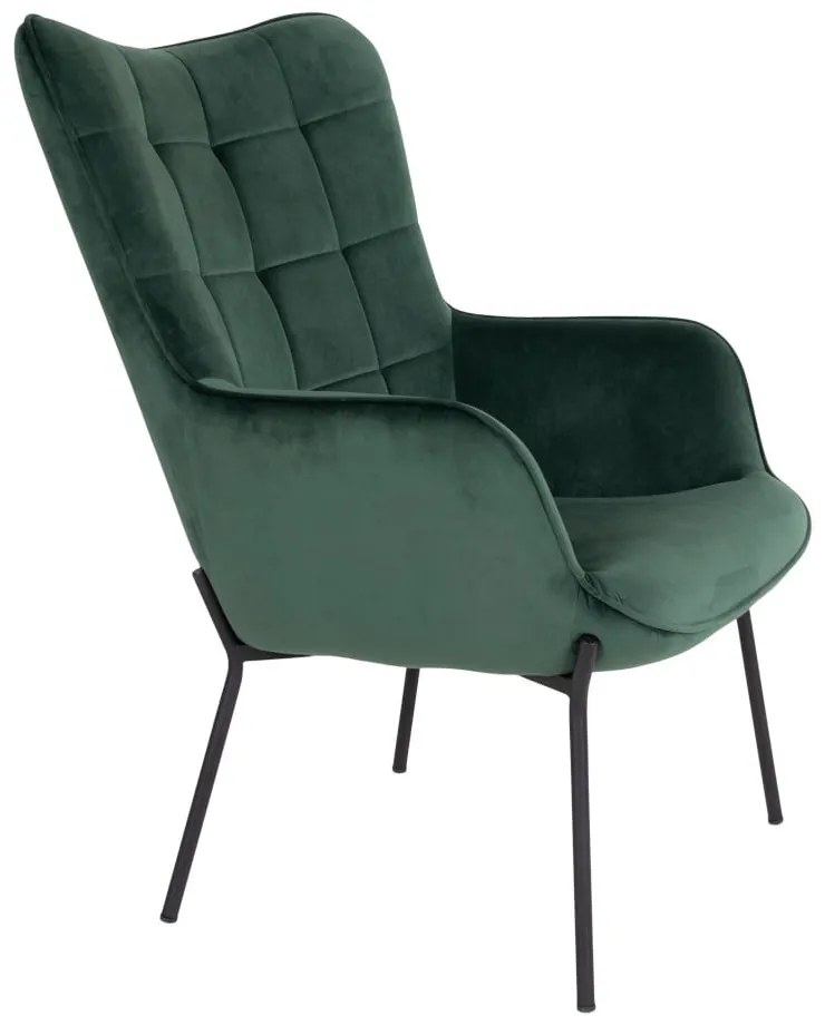 Зелено кадифено кресло Glasgow – Bonami Essentials