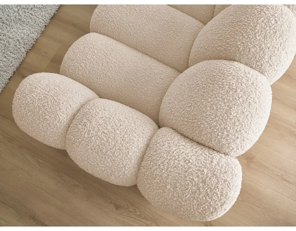 Светлокафяв диван от прежда с примки от букле 232 cm Hippolyte – Bobochic Paris