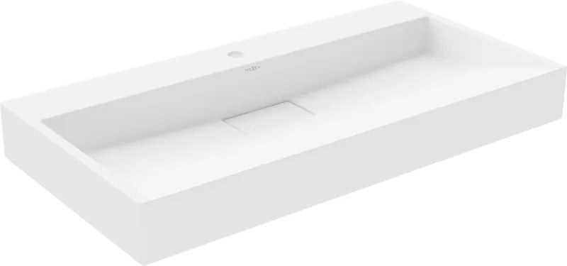 Mexen Ava мивка плотова от конгломерат 1/O 90 х 46 cm, бяла - 23019001