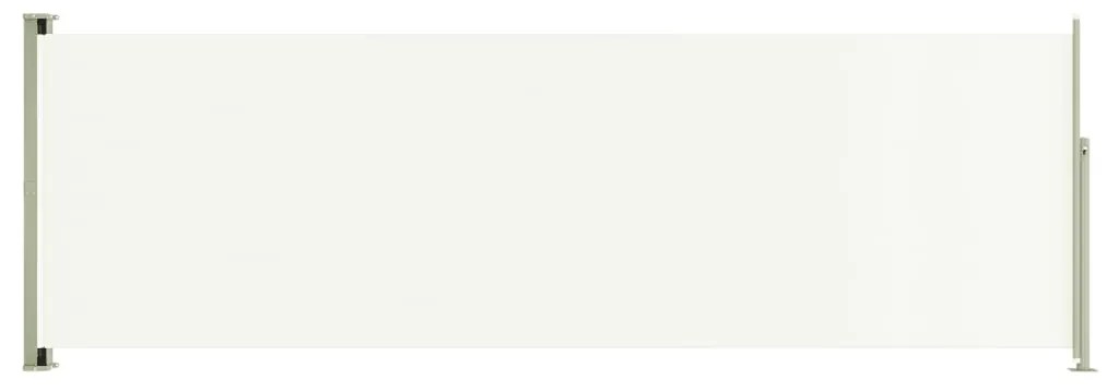Прибираща се странична тента за двор, 200х600 см, кремава