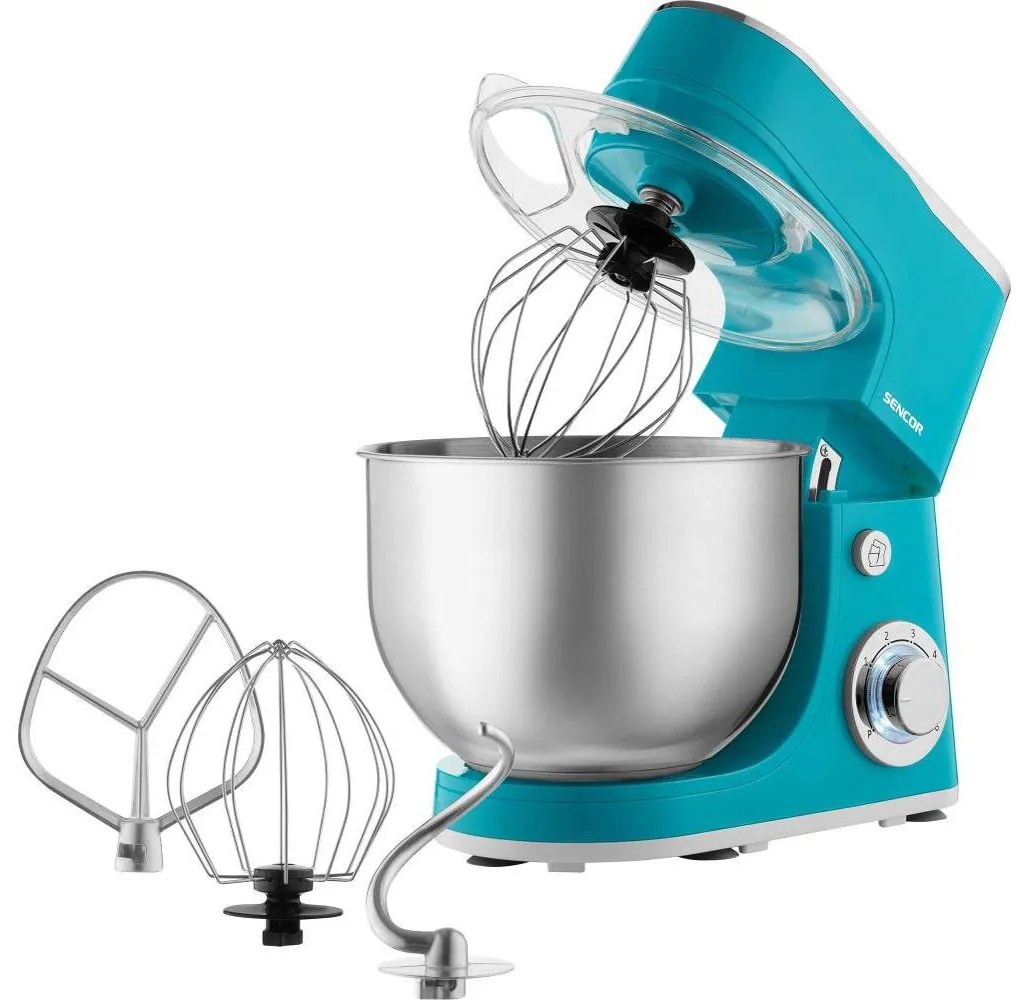 Sencor - кухнен робот с купа от неръждаема стомана 1300W/230V тюркоазен