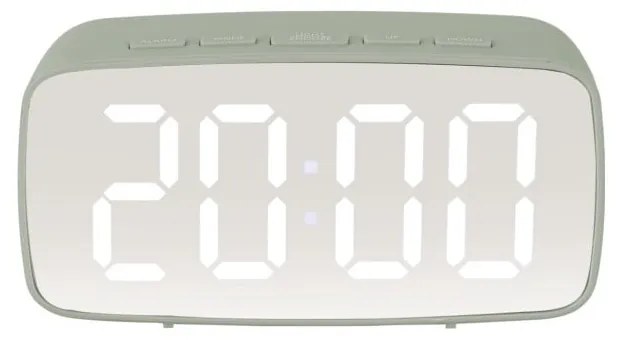 Светлозелен цифров будилник - Karlsson
