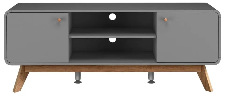 Сива маса за телевизор 140x53 cm Caitlin – Støraa