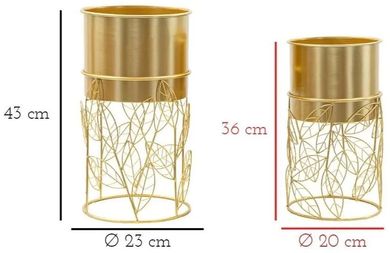 Метални покрития за кашпи в комплект от 2 бр. ø 23 cm Livi – Mauro Ferretti