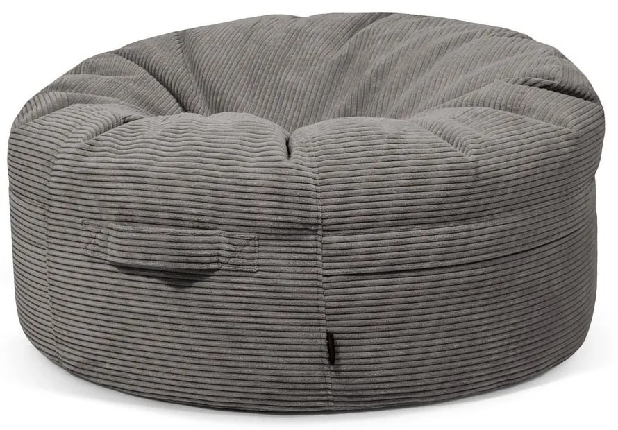 Тъмносив пуф от рипсено кадифе Roll 105 – SLOWDOWN